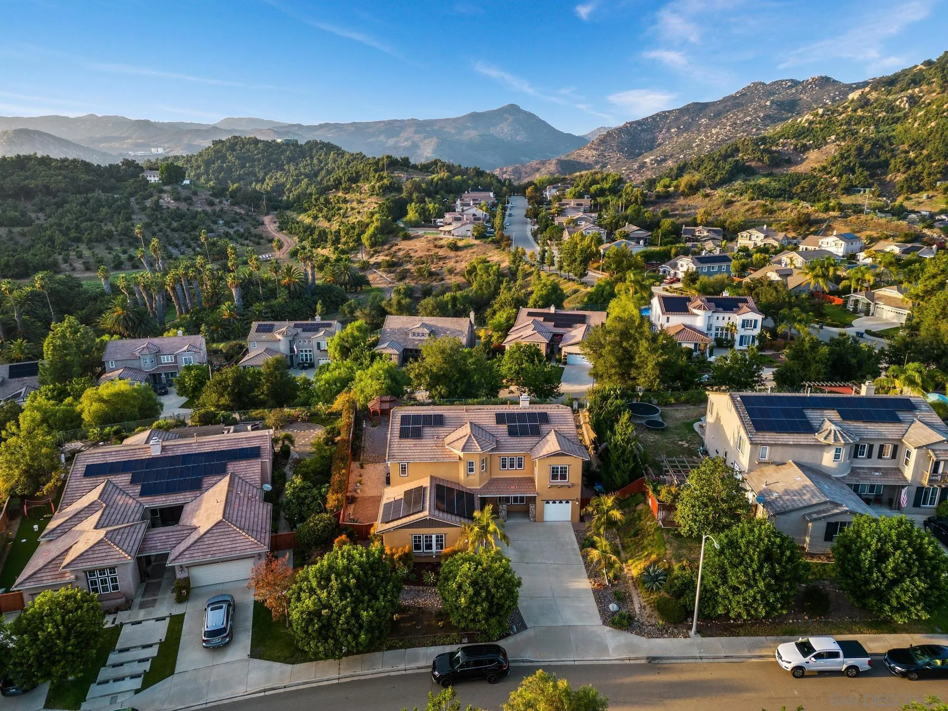 624 Ridgemont Circle Escondido, CA 92027 - Photo 66 of 71 an aerial view of residential houses with outdoor space