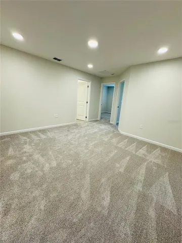 an empty room with an entryway