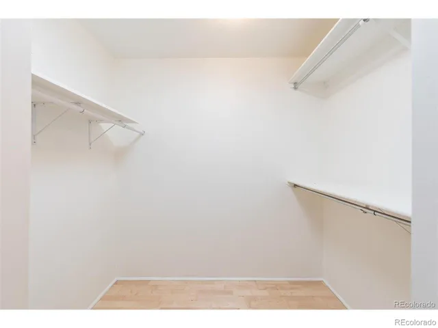 a view of small space with racks on the wall