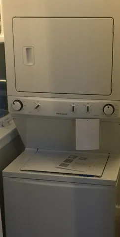 a close up view of washer and dryer