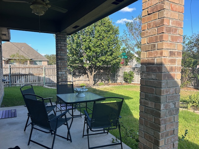 2301 Norham Drive College Station, TX 77845 - Photo 4 of 25 a view of a dining table and chairs in the patio