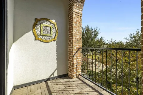 a view of a door with a street view