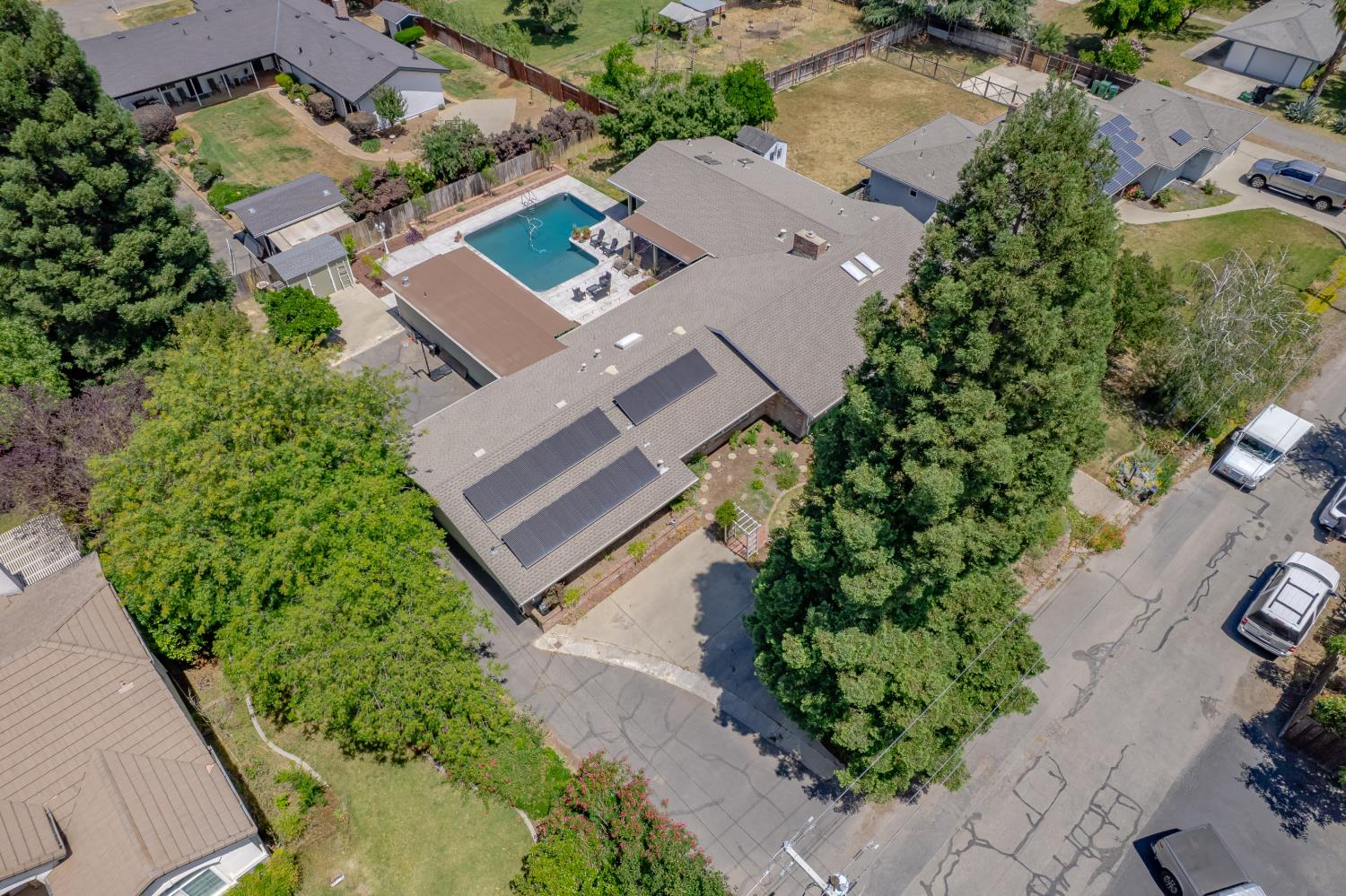 1880 Magnolia Street Gridley, CA 95948 - Photo 95 of 95 an aerial view of a house with garden space and street view