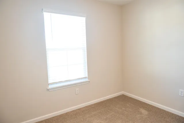 a view of a small space with a window