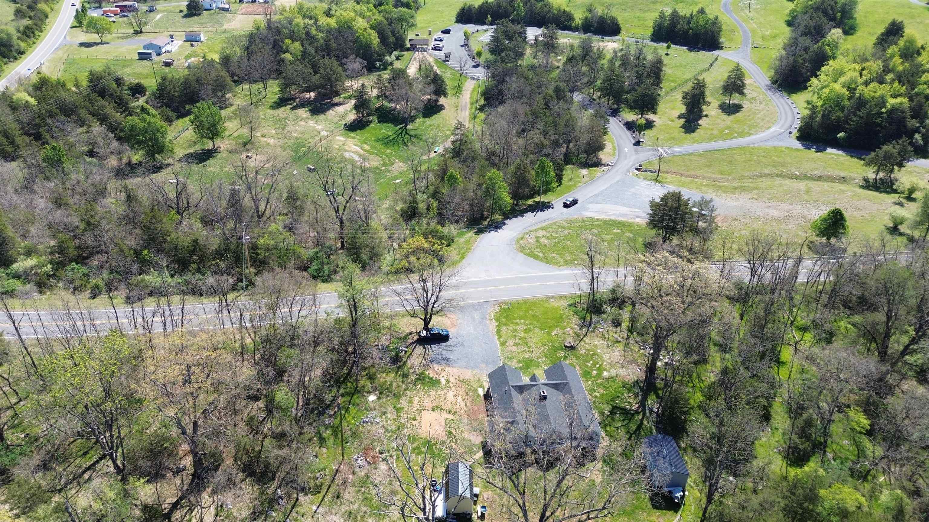 1641 Smithland Road Harrisonburg, VA 22802 - Photo 38 of 44 an aerial view of residential house with outdoor space and swimming pool