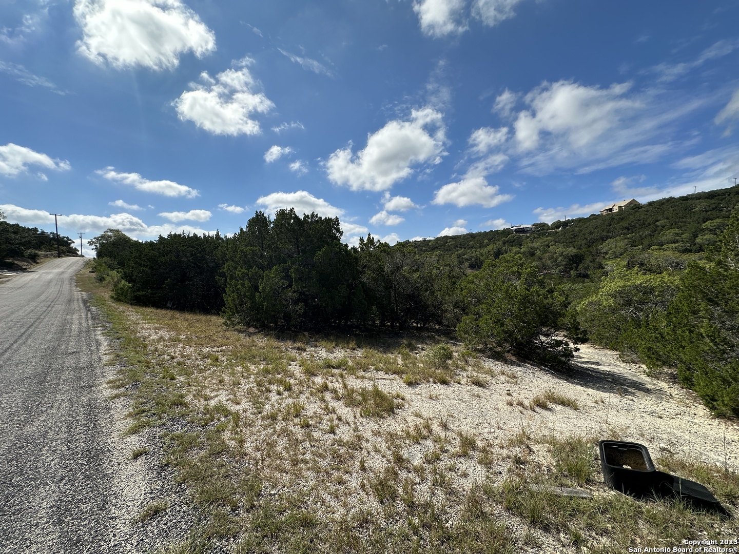 439 Private Road 180 Helotes, TX 78023 - Photo 3 of 15 a view of a backyard of a house with a mountain