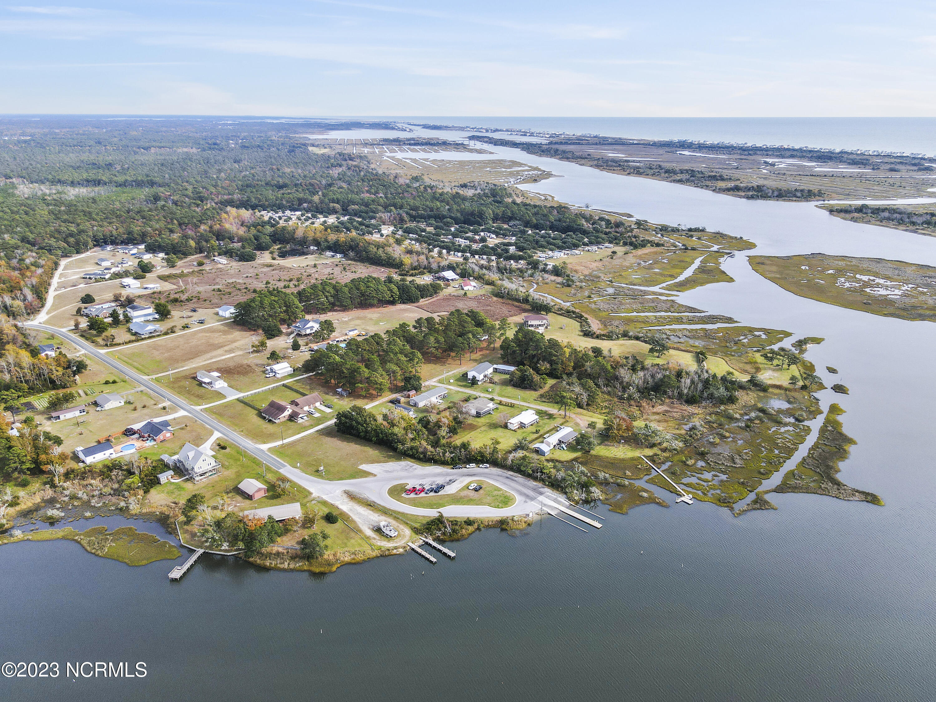 475 Turkey Point Road Sneads Ferry, NC 28460 - Photo 50 of 52 Nearby Public Boat Ramp Aerial