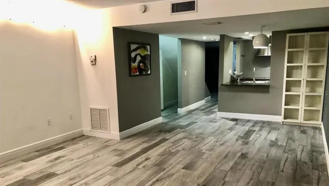 en view interior of the house and wooden floor