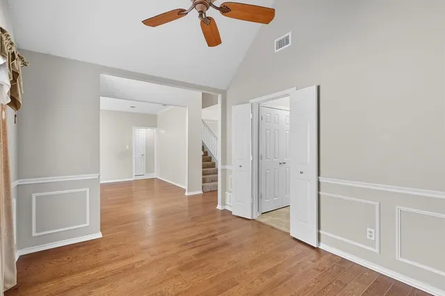 wooden floor in an empty room