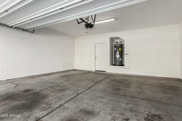 a view of a garage