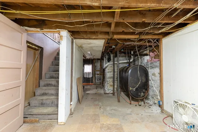 a view of a storage room