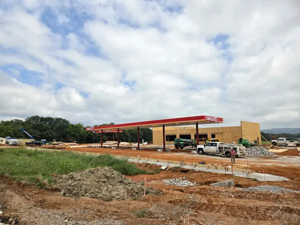 a view of city with tall buildings
