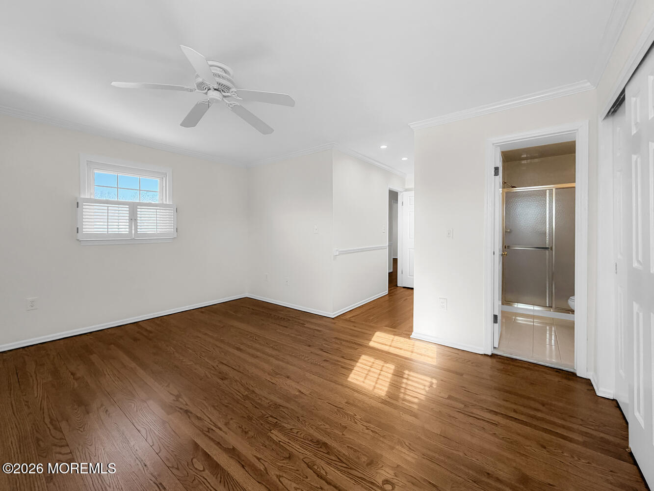 7 Meadow Court Hazlet, NJ 07730 - Photo 53 of 68 a view of empty room with wooden floor and fan