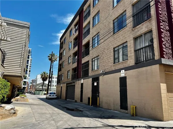 a view of a building with many windows
