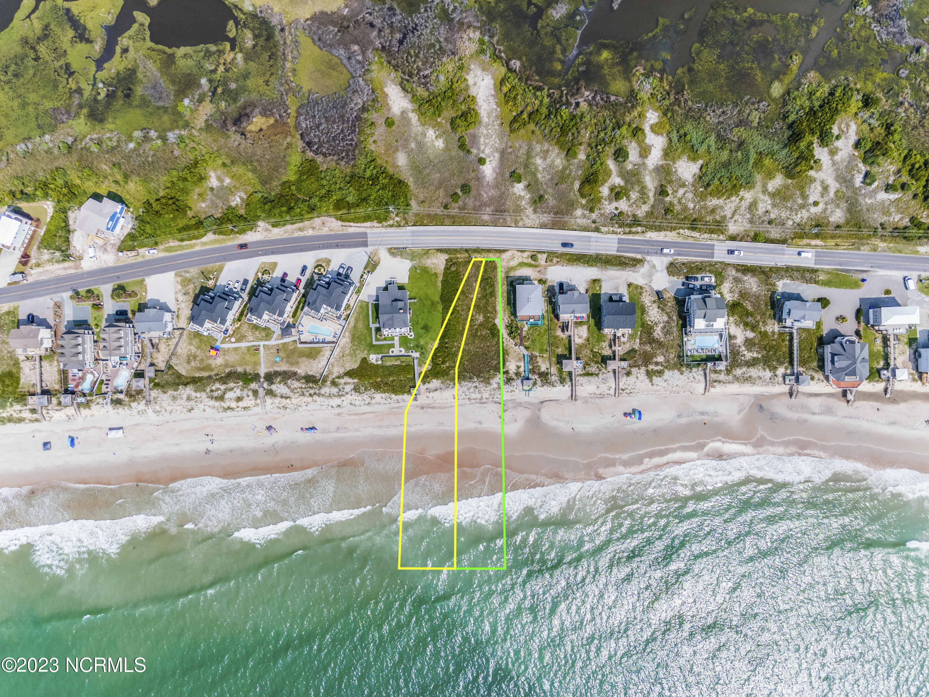 Lot 28 New River Inlet Road North Topsail Beach, NC 28460 - Photo 2 of 37 Lot to the right next door in green is buildable and also for sale - See MLS 100367210
