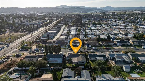 an aerial view of a city