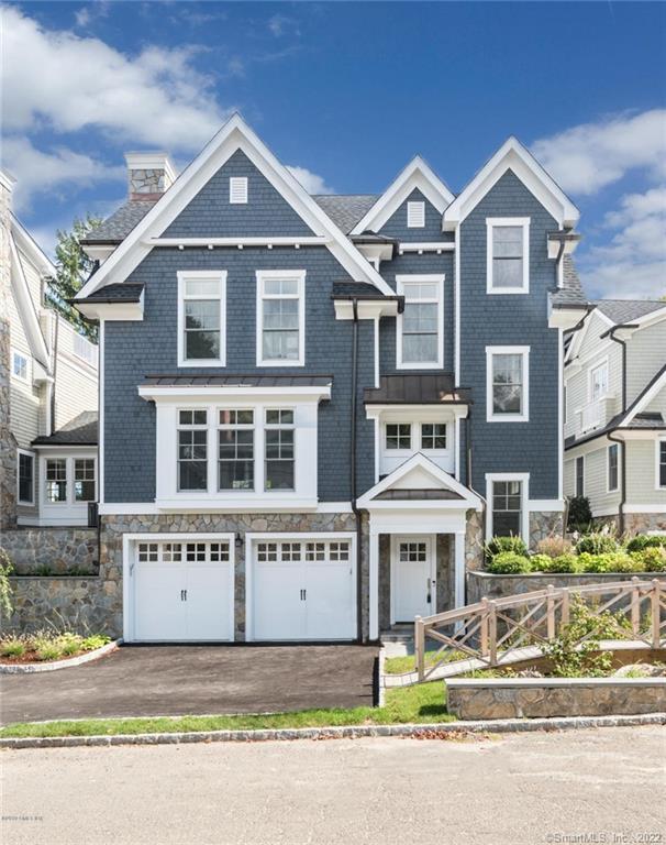 a front view of a large white building