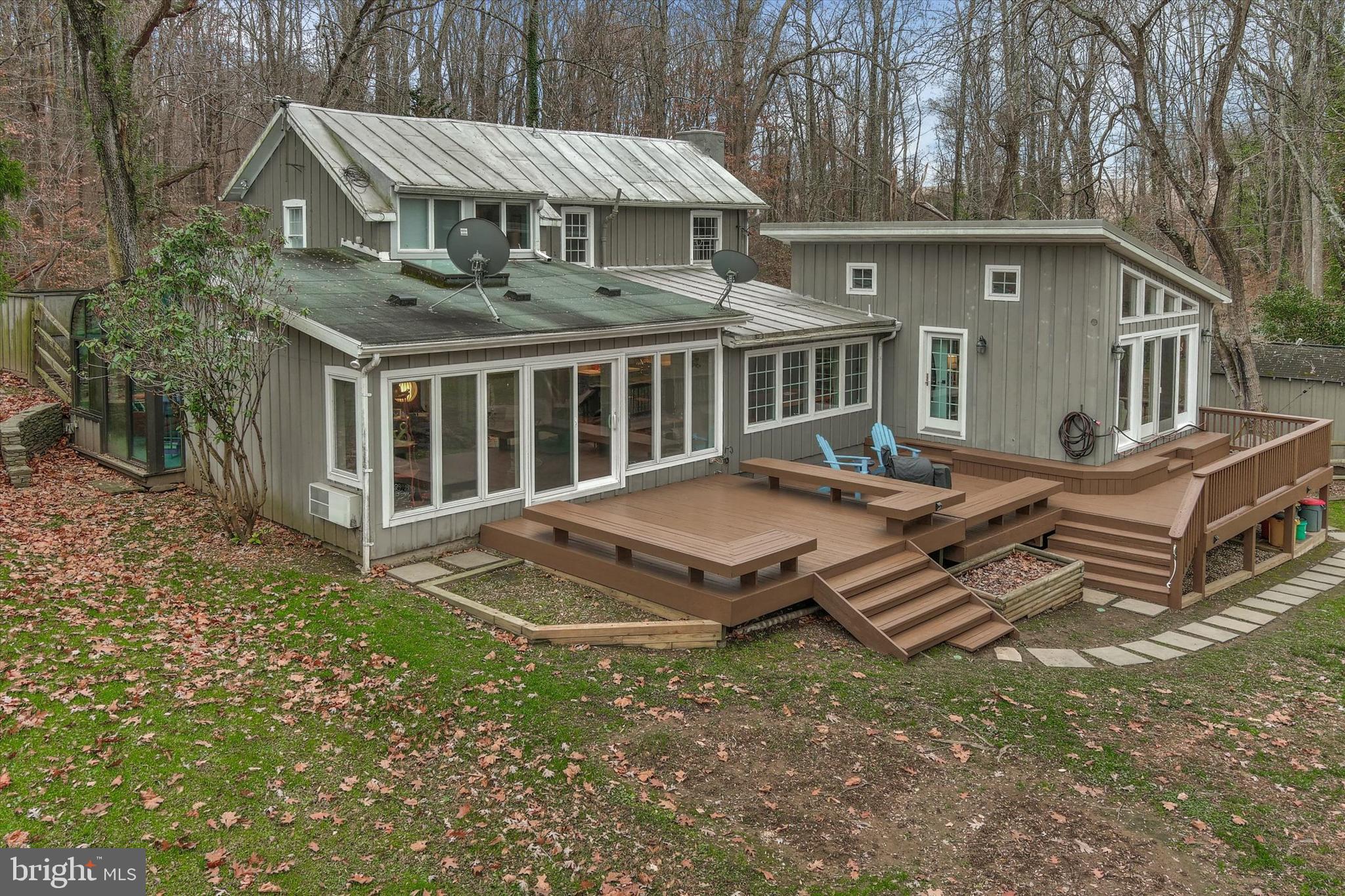 2404 Geist Road Glyndon, MD 21136 - Photo 56 of 63 an aerial view of a house with swimming pool and porch