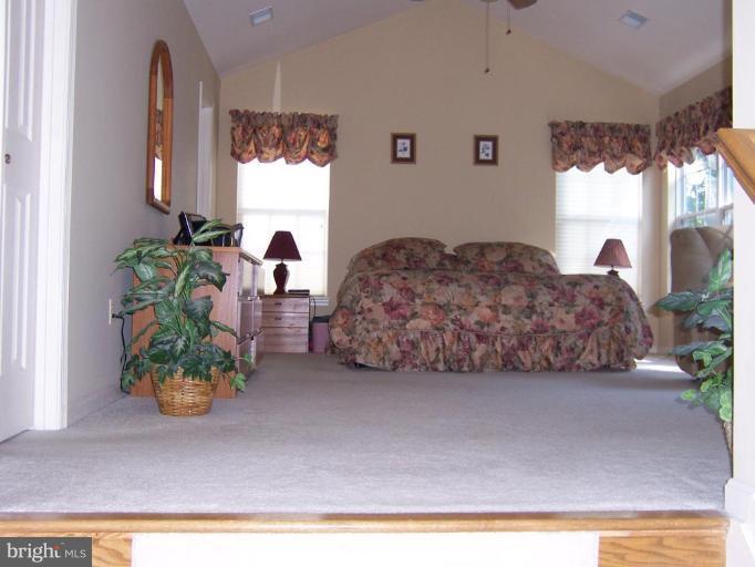 5957 Sandy Ridge Elkridge, MD 21075 - Photo 15 of 30 a living room with a bed furniture and a fireplace