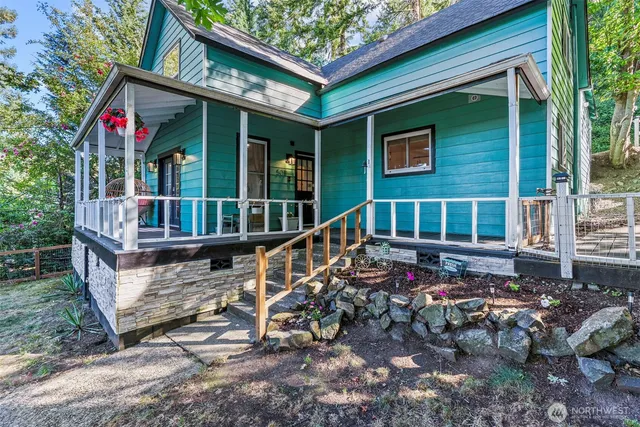 a view of outdoor space and deck