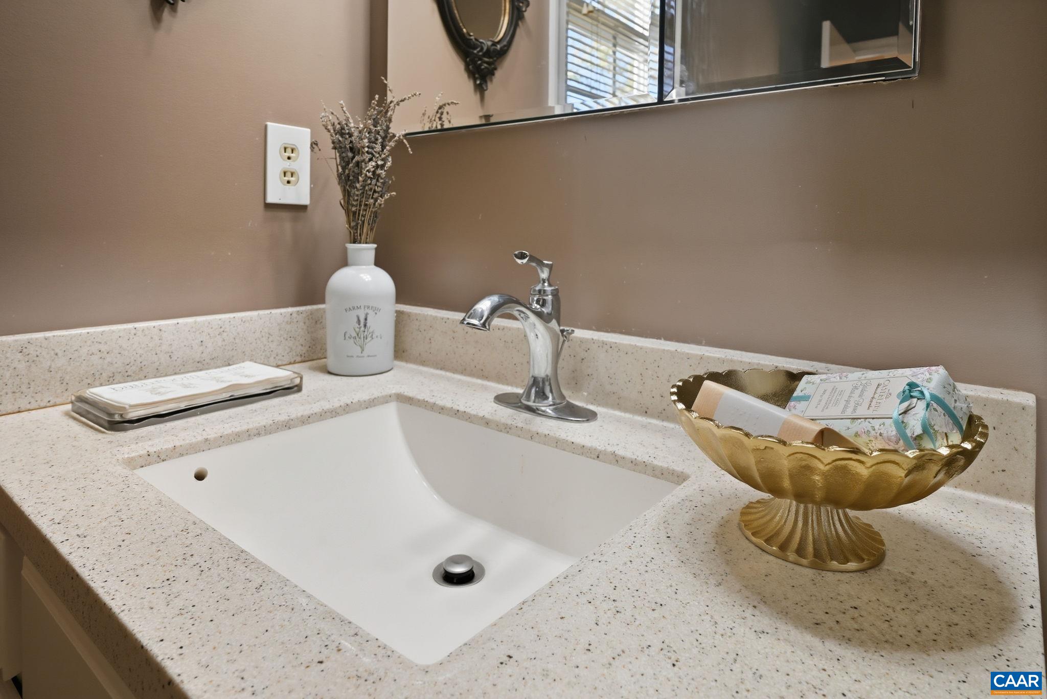 5356 Amicus Road Ruckersville, VA 22968 - Photo 17 of 46 a bathroom with a sink and a mirror
