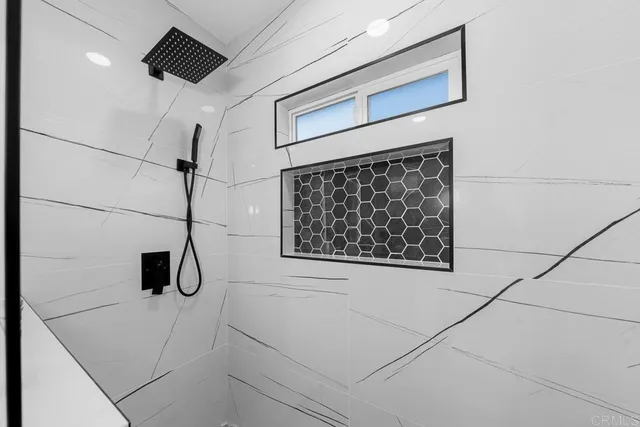 a close view of shower