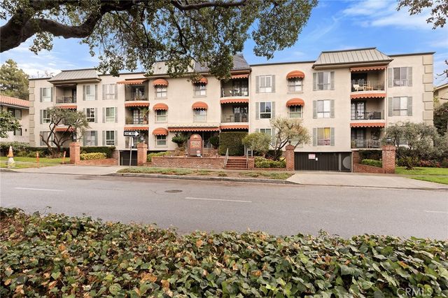 front view of a building with a street