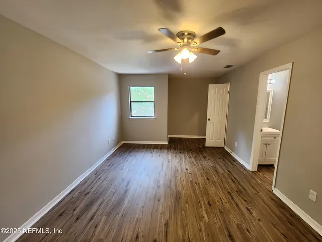 a view of small space with racks on the wall