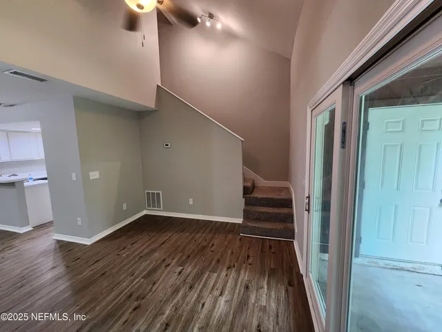 wooden floor in an empty room