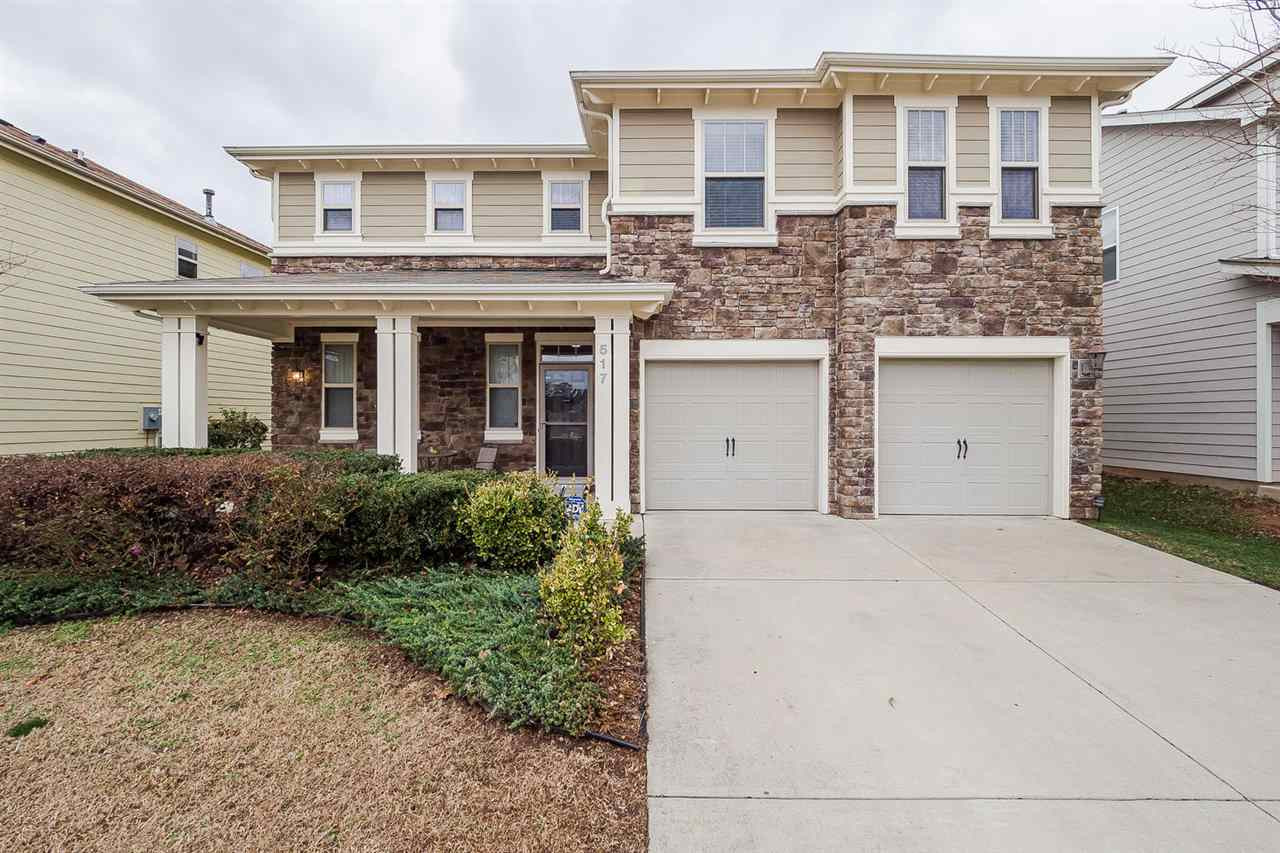 517 Front Ridge Drive Cary, NC 27519 - Photo 1 of 25 Elevation with Pretty Stone Front and Hardiplank. Large covered front porch. Front of the house