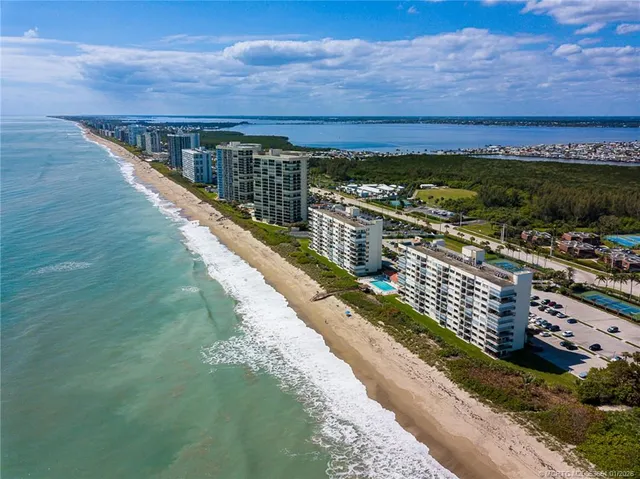 a view of a city and an ocean view