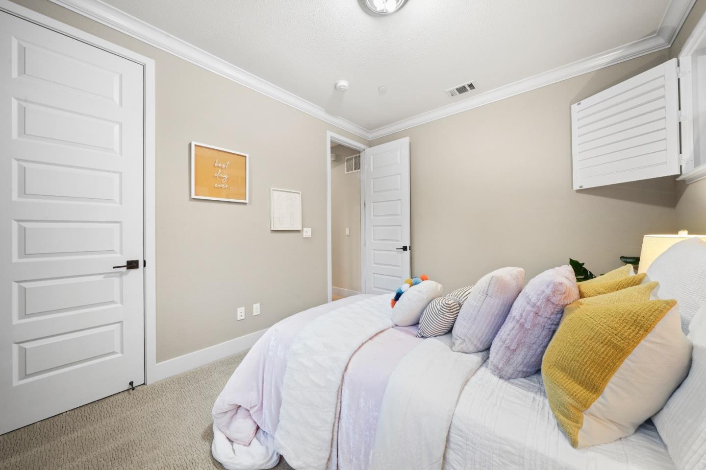 136 Avellino Way Mountain View, CA 94043 - Photo 18 of 40 a bedroom with a bed and a window