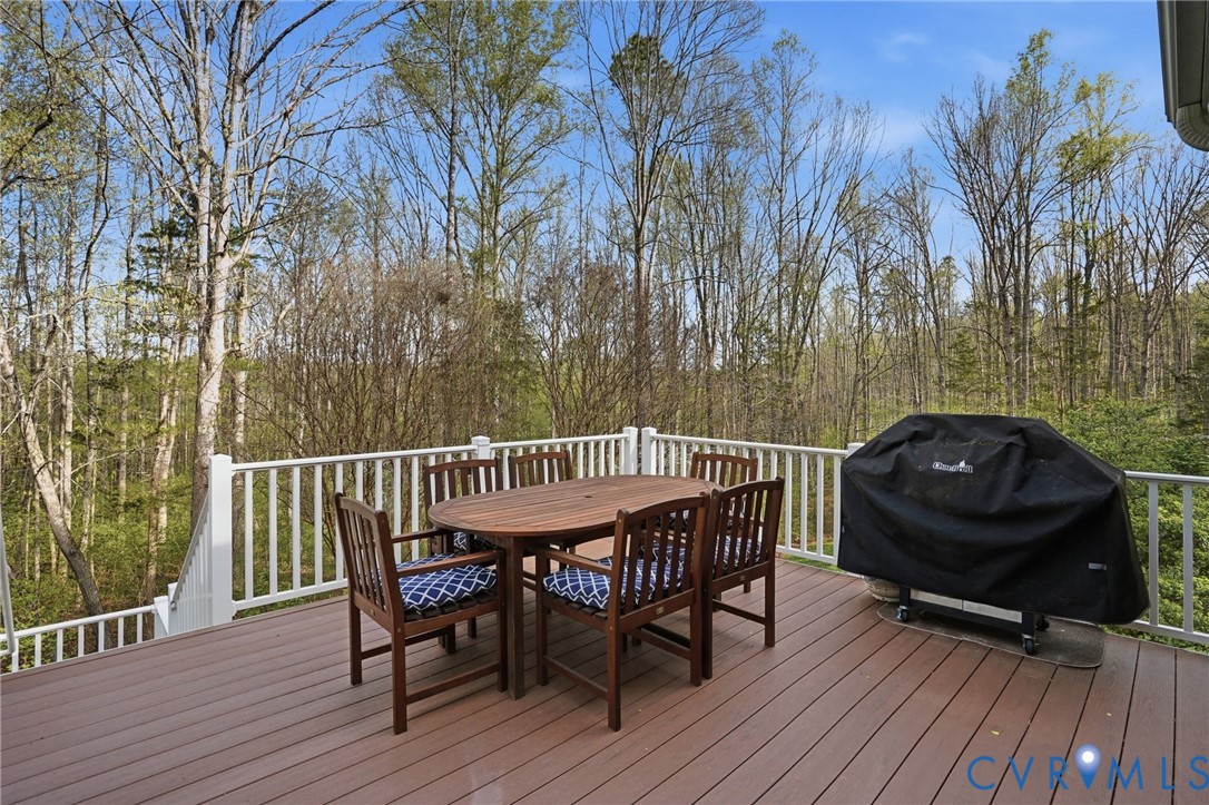 14430 Overlook Ridge Lane Beaverdam, VA 23015 - Photo 41 of 71 a view of a wooden deck and outdoor seating