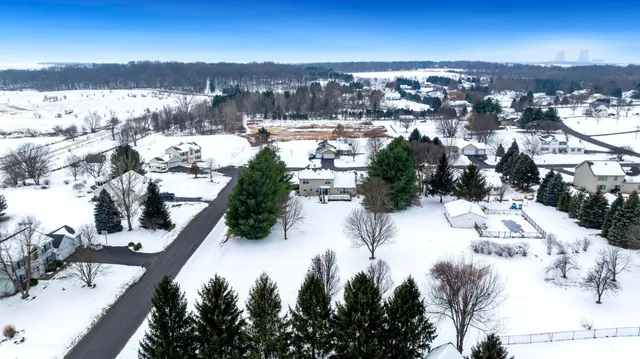 an aerial view of a city