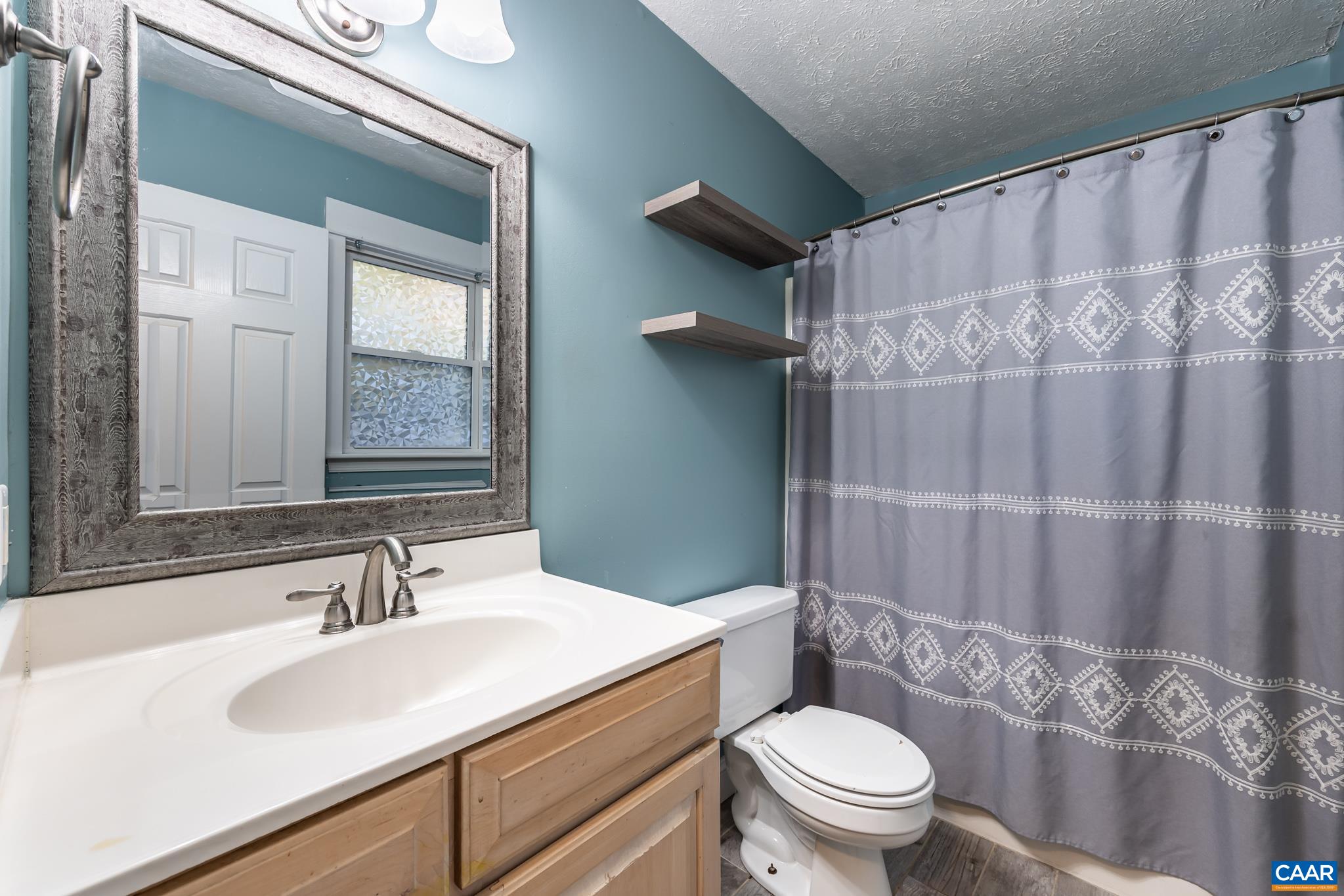 35 Brougham Road Palmyra, VA 22963 - Photo 14 of 27 a bathroom with a sink a toilet and shower curtain