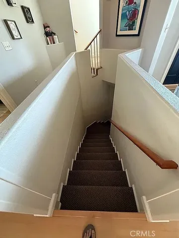 a view of a balcony with an outdoor space