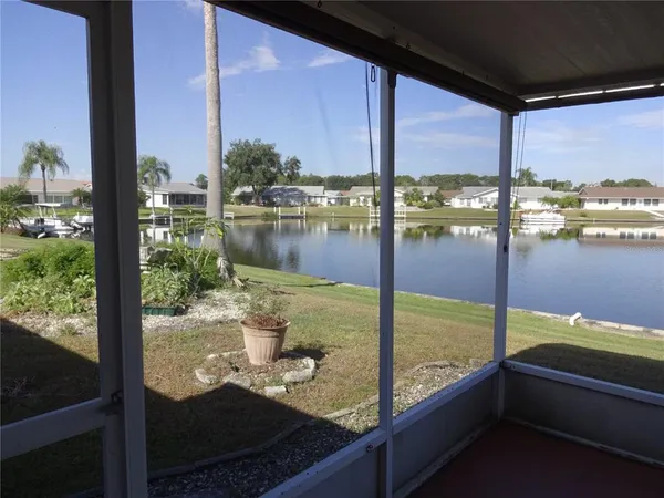 a view of water from a window