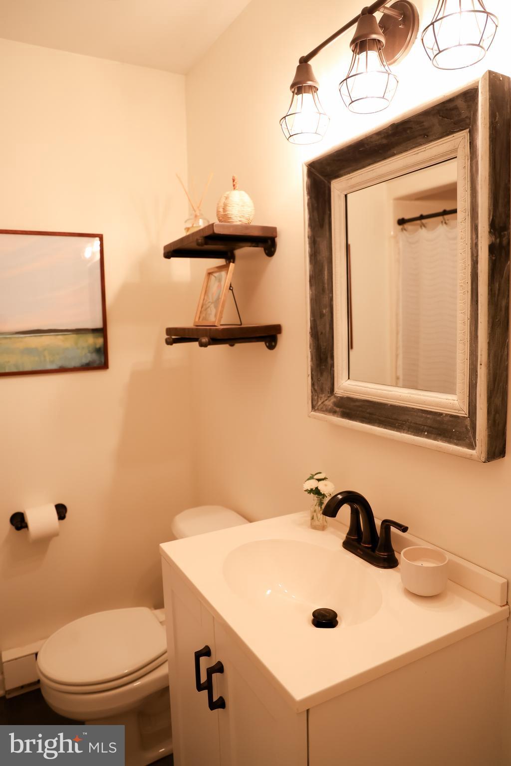 2353 Shuresville Road Darlington, MD 21034 - Photo 15 of 25 a bathroom with a sink a toilet and mirror