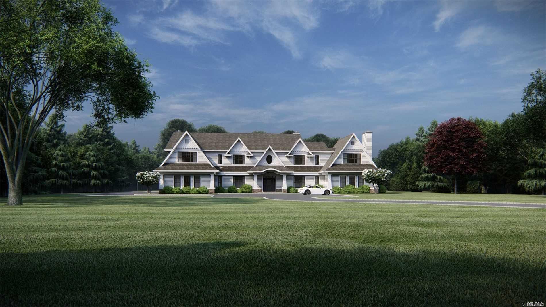 a view of a house with a big yard