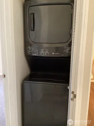 a close view of washer and dryer