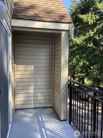 a view of a house with a door