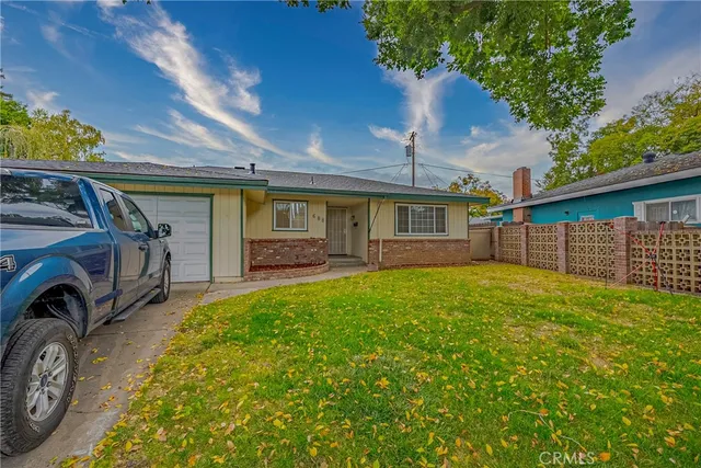 a view of a house with a patio
