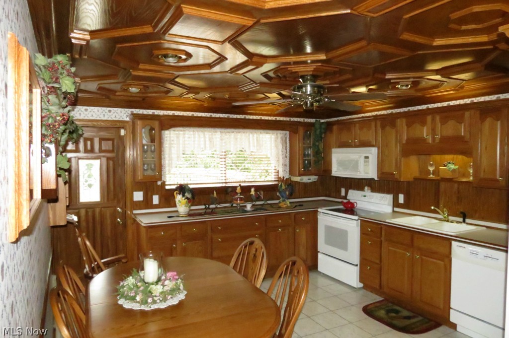 10561 Diagonal Road Mantua, OH 44255 - Photo 4 of 21 Kitchen with beautiful wood work and crown moldings.