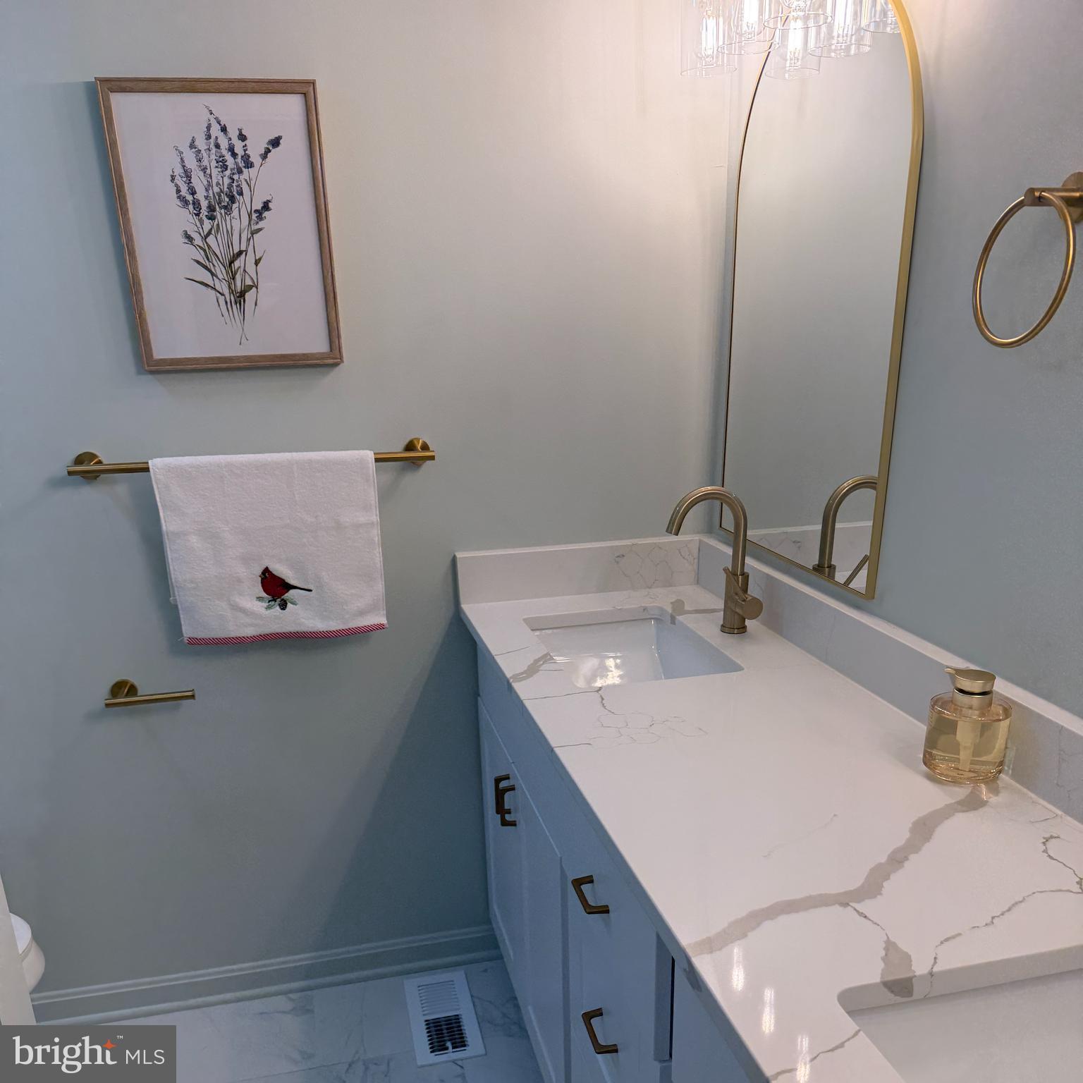 4426 Cub Run Road Chantilly, VA 20151 - Photo 11 of 24 a bathroom with a sink and a mirror