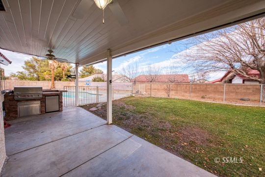 904 North Sol Court Ridgecrest, CA 93555 - Photo 36 of 50 a view of a backyard with porch