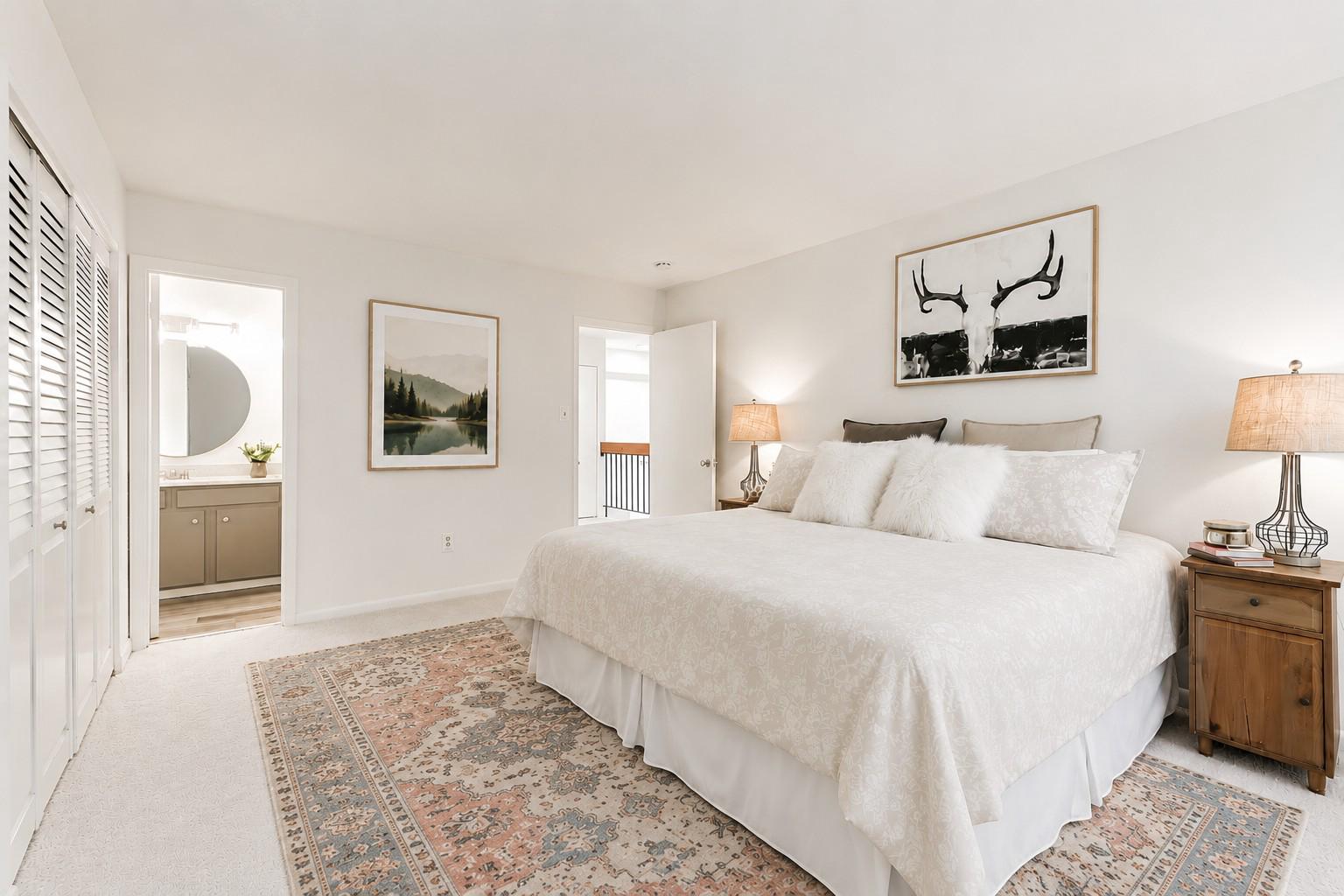 12023 Insha Court Reston, VA 20191 - Photo 45 of 52 a bedroom with a bed and a couch