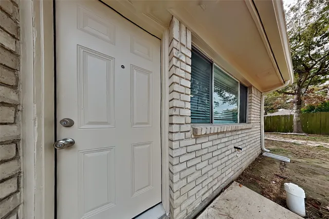 a view of front door of house