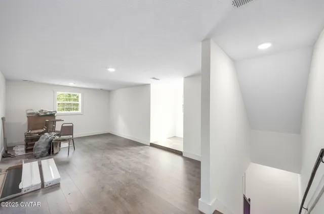 a view of backyard of house