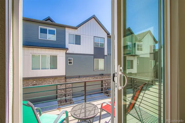 a front view of a house with a balcony