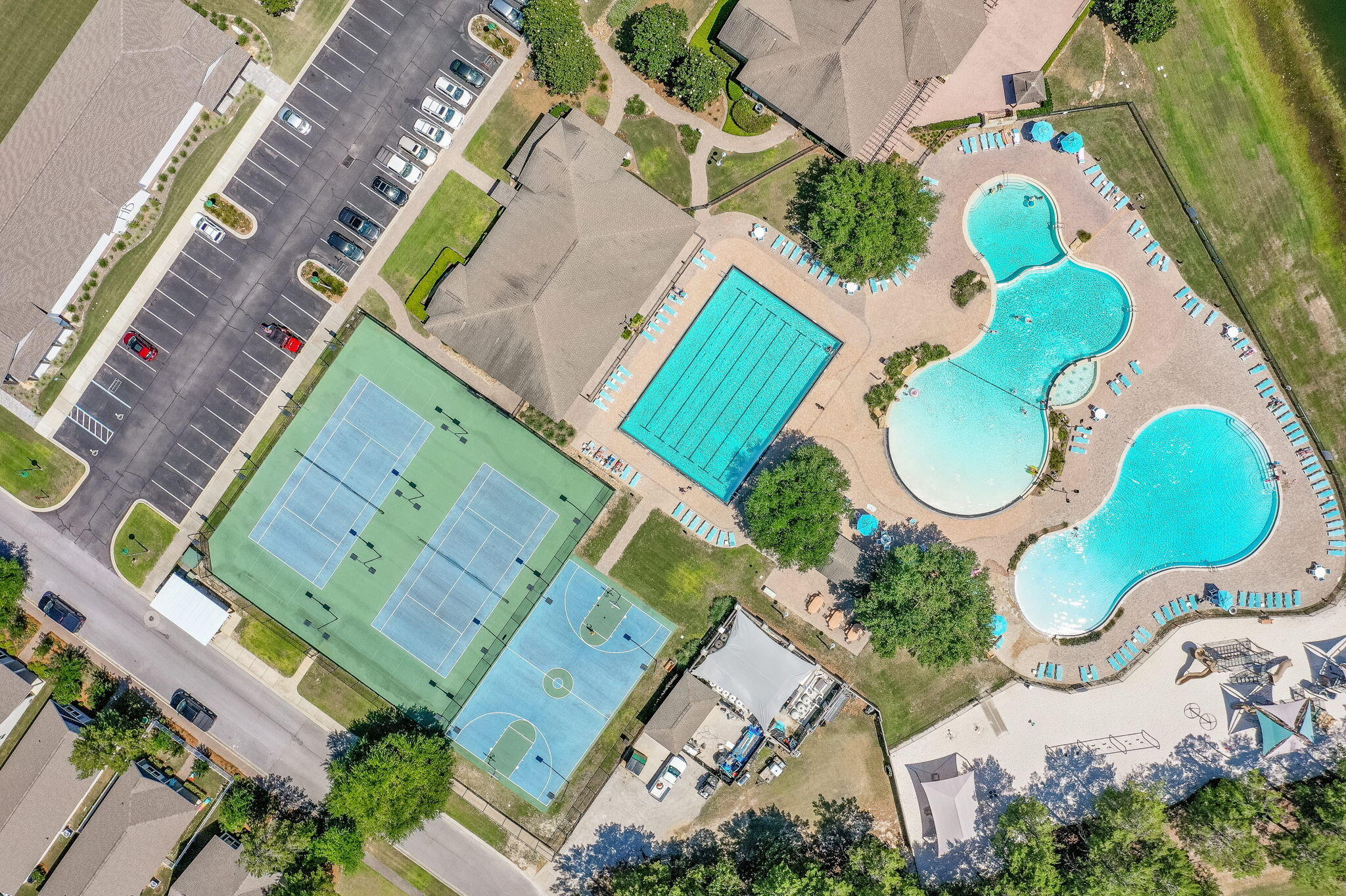 46 Cornelia Street Freeport, FL 32439 - Photo 31 of 49 an aerial view of a swimming pool